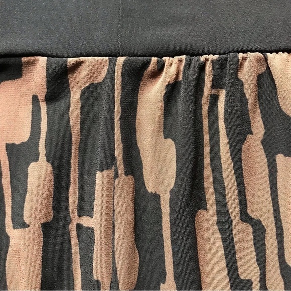 MICHAEL Michael Kors Petite L sleeveless Blouson Black Brown print Dress Large - Picture 9 of 15